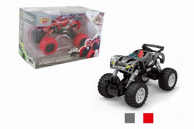 Машинка инерционная 17 см "КОМБО-МОБИЛЬ. БИГФУТ-2" (сборная, пружин., Машинка инерционная 17 см "КОМБО-МОБИЛЬ. БИГФУТ-2" (сборная, пружин.,