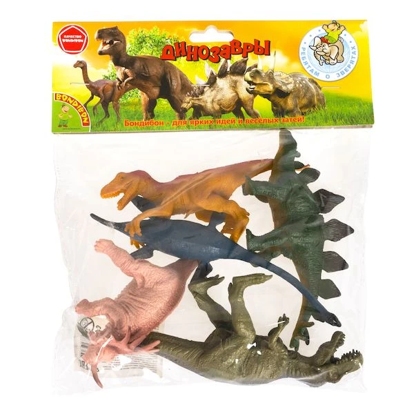 Набор животных BONDIBON "Ребятам о Зверятах", динозавры юрского
