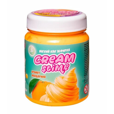 Слайм (лизун) "Cream-Slime", с ароматом мандарина, 250 г, SLIMER,