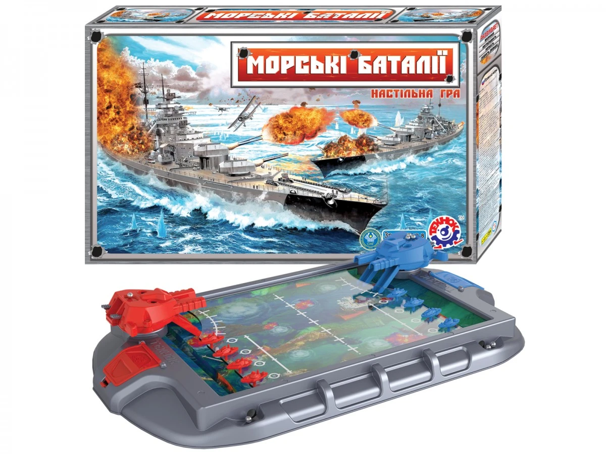 Детская настольная игра "Морские баталии ТехноК"