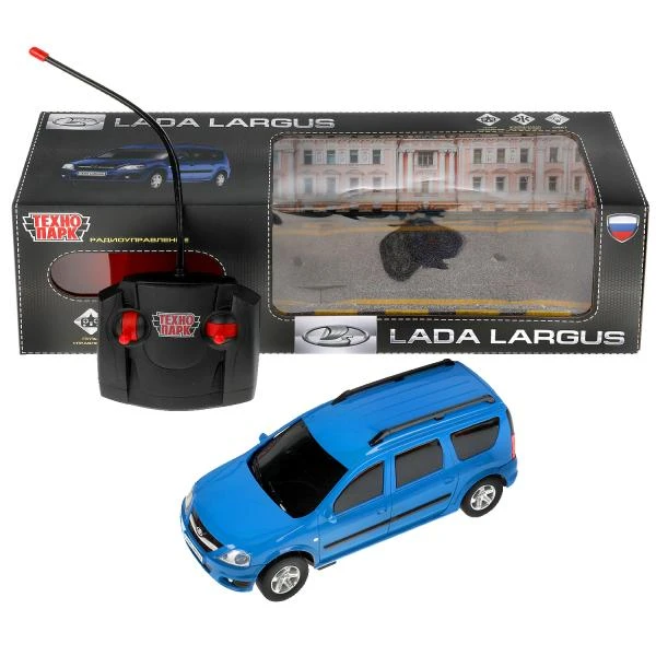 Машина на радиоуправлении LADA LARGUS 18 см, свет, синий, Технопарк