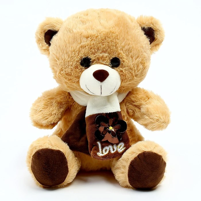 Мягкая игрушка «Мишутка в шарфе», 25 см, цвета МИКС