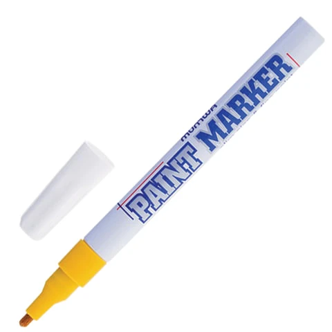 Маркер-краска лаковый (paint marker) MUNHWA "Slim", 2 мм, ЖЕЛТЫЙ,