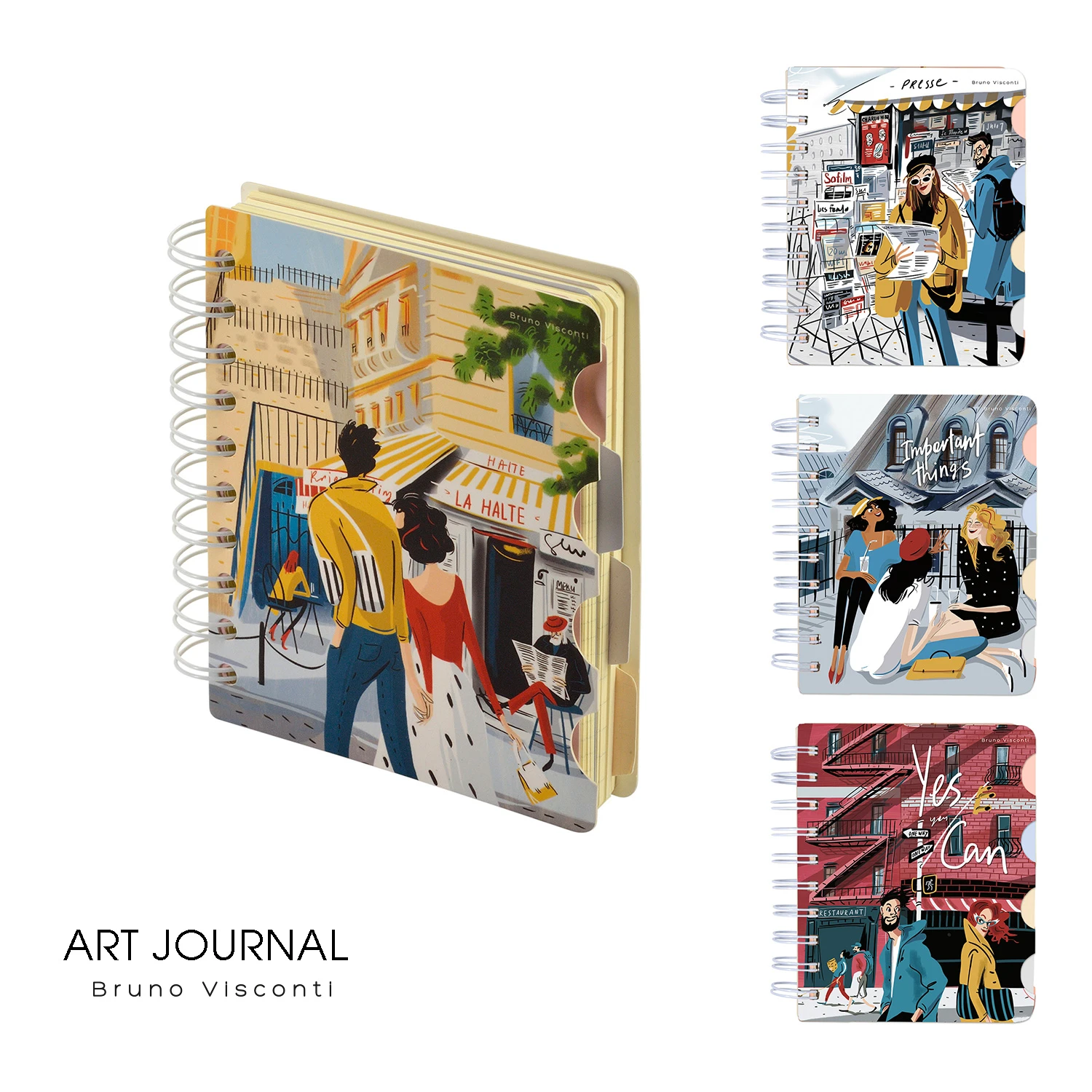 "ART JOURNAL" А6,120 Л. НА ГРЕБНЕ, С РАЗДЕЛИТЕЛЯМИ (4 ВИДА)