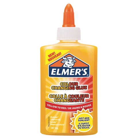 Клей для слаймов канцелярский меняющий цвет ELMERS Colour Changing Glue, 147 мл,