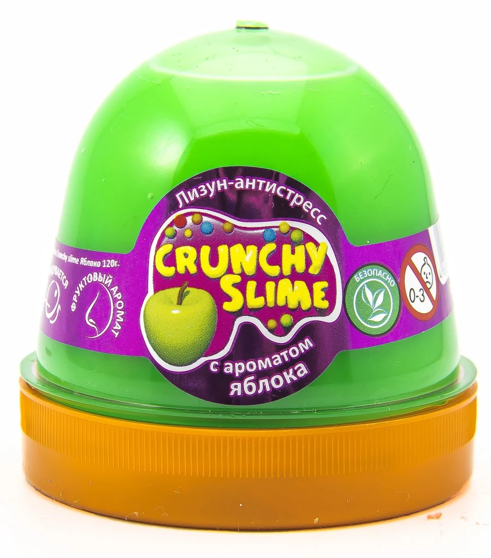 Слайм Mr.Boo Crunchy slime Яблоко, 120 гр. купить оптом, цена от 86.70 руб.  4820199472916