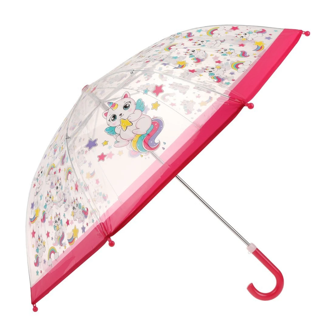 Зонт детский Кэттикорн прозрачный, 48 см.