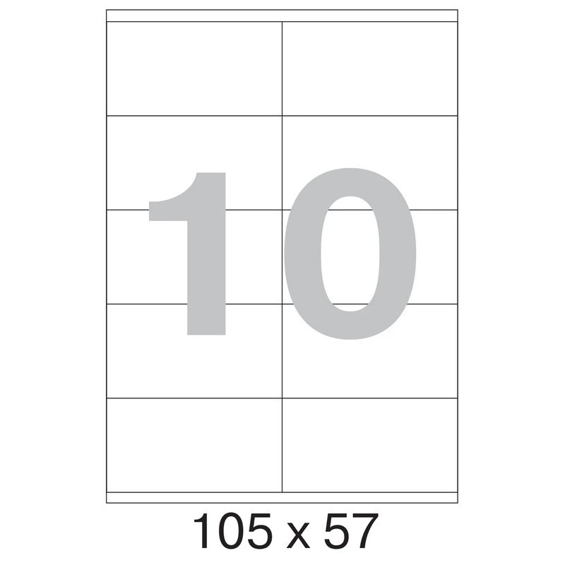 Этикетки самоклеящиеся Office Label 105х57 мм / 10 шт. на листе А4 (100л.