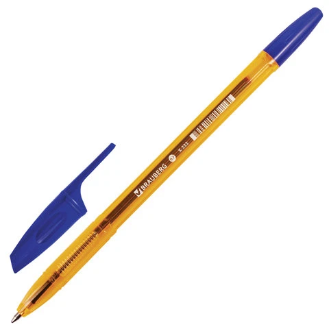 Ручка шариковая BRAUBERG "X-333" AMBER, СИНЯЯ, корпус тонированный