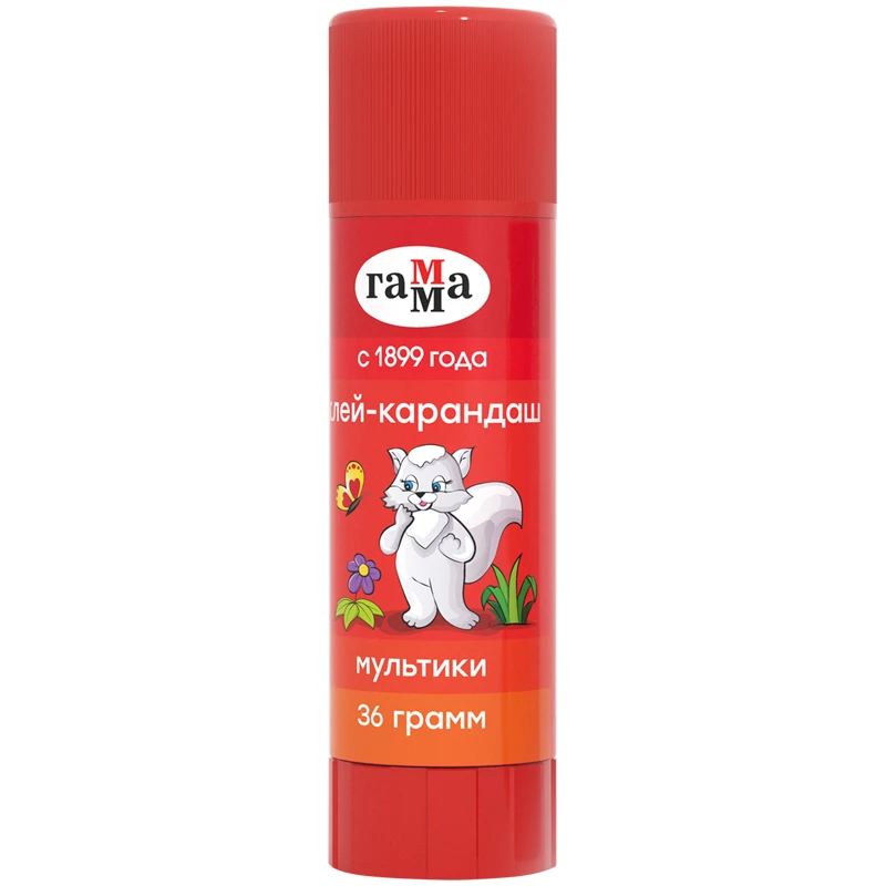 Клей-карандаш Гамма "Мультики", 36г.