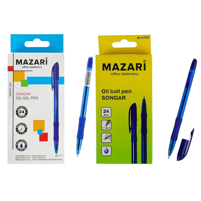 Ручка шариковая Songar Smart ink, игольчатый пишущий узел 0.7 мм, синие чернила,