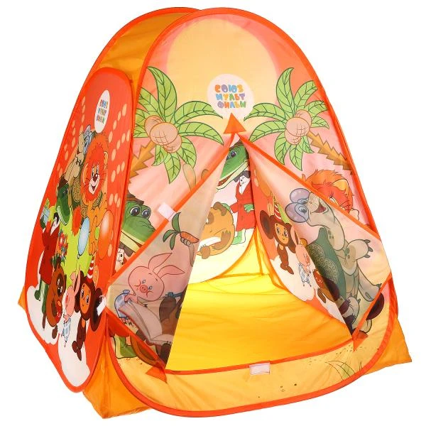 Палатка детская игровая СОЮЗМУЛЬТФИЛЬМ любимые герои 81х90х81см, в сумке Играем