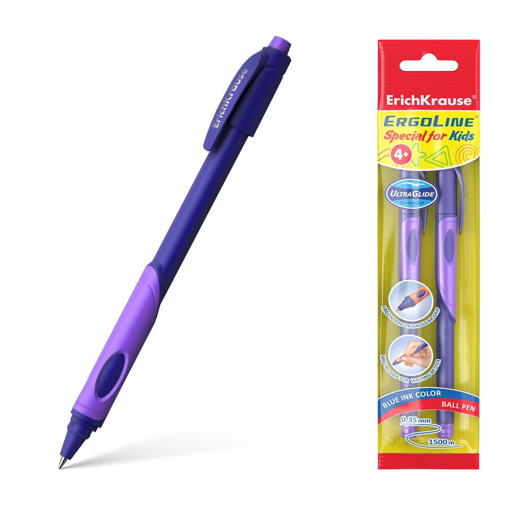 Ручка шариковая ErichKrause® ErgoLine® Kids, Ultra Glide Technology, цвет чернил