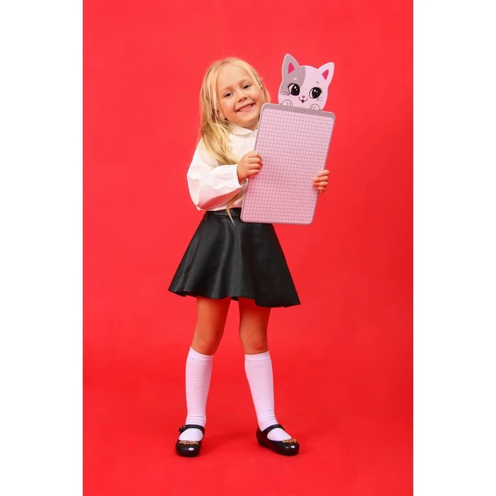 Доска маркерная A4 (33/46 х 24 см) Calligrata "Котик белый",