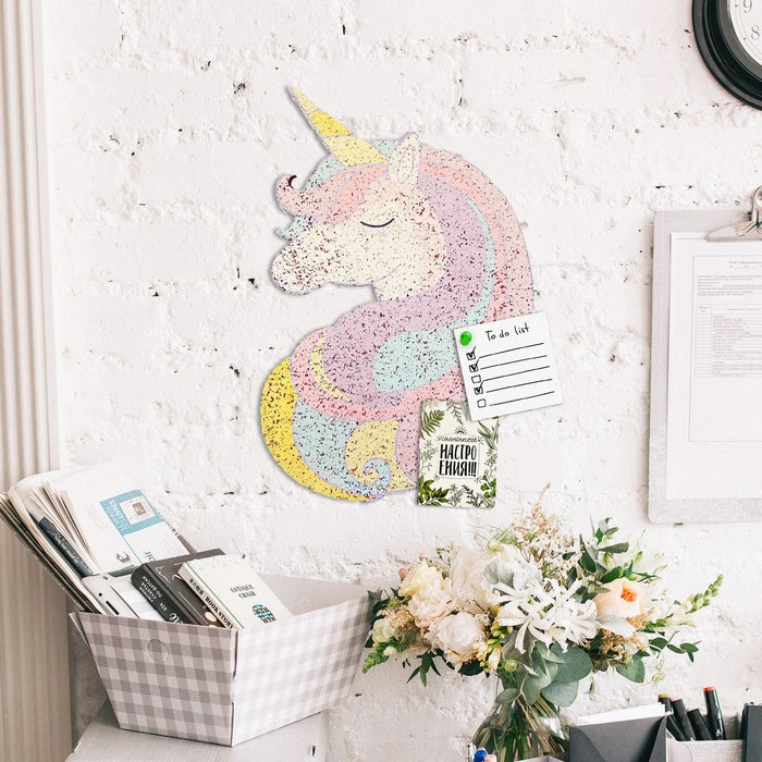 Пробковая доска «Единорог», 20 х 31 см. Пробковая доска «Единорог», 20 х 31 см.