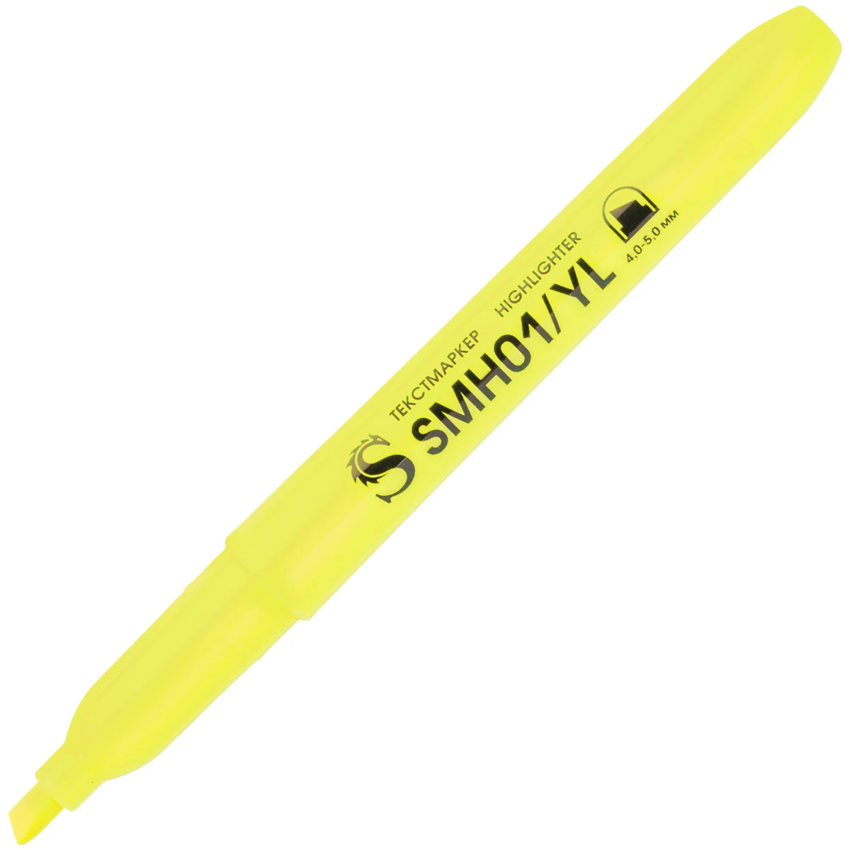 Текстовыделитель, 1-4 мм, желтый, клиновидный нак., SPONSOR; SMH01/YL