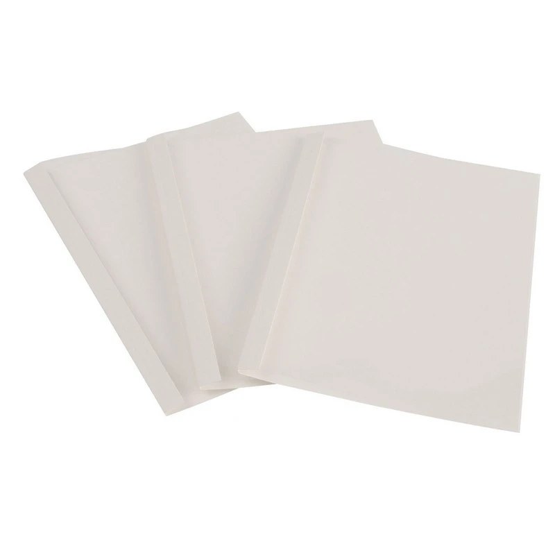 Обложки для переплета картонные ProMega Office белые, карт./пласт., 1,5мм, штр. 