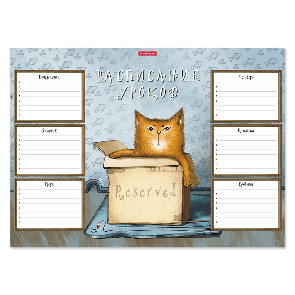 Расписание уроков ErichKrause® Cat & Box, А3