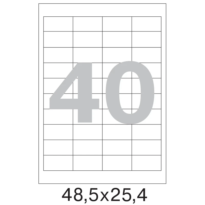 Этикетки самоклеящиеся Office Label 48,5х25,4 мм/40 шт. на лист.А4 50 лис