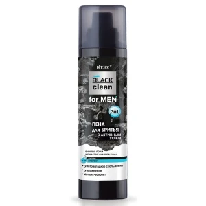 ВИТЭКС BLACK CLEAN FOR MEN ПЕНА ДЛЯ БРИТЬЯ с активным углем 3в1, 250 мл/9шт, код