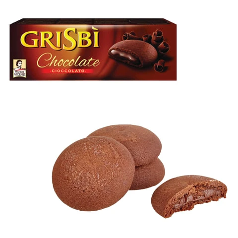 Печенье GRISBI (Гризби) "Chocolate", с начинкой из шоколадного крема,