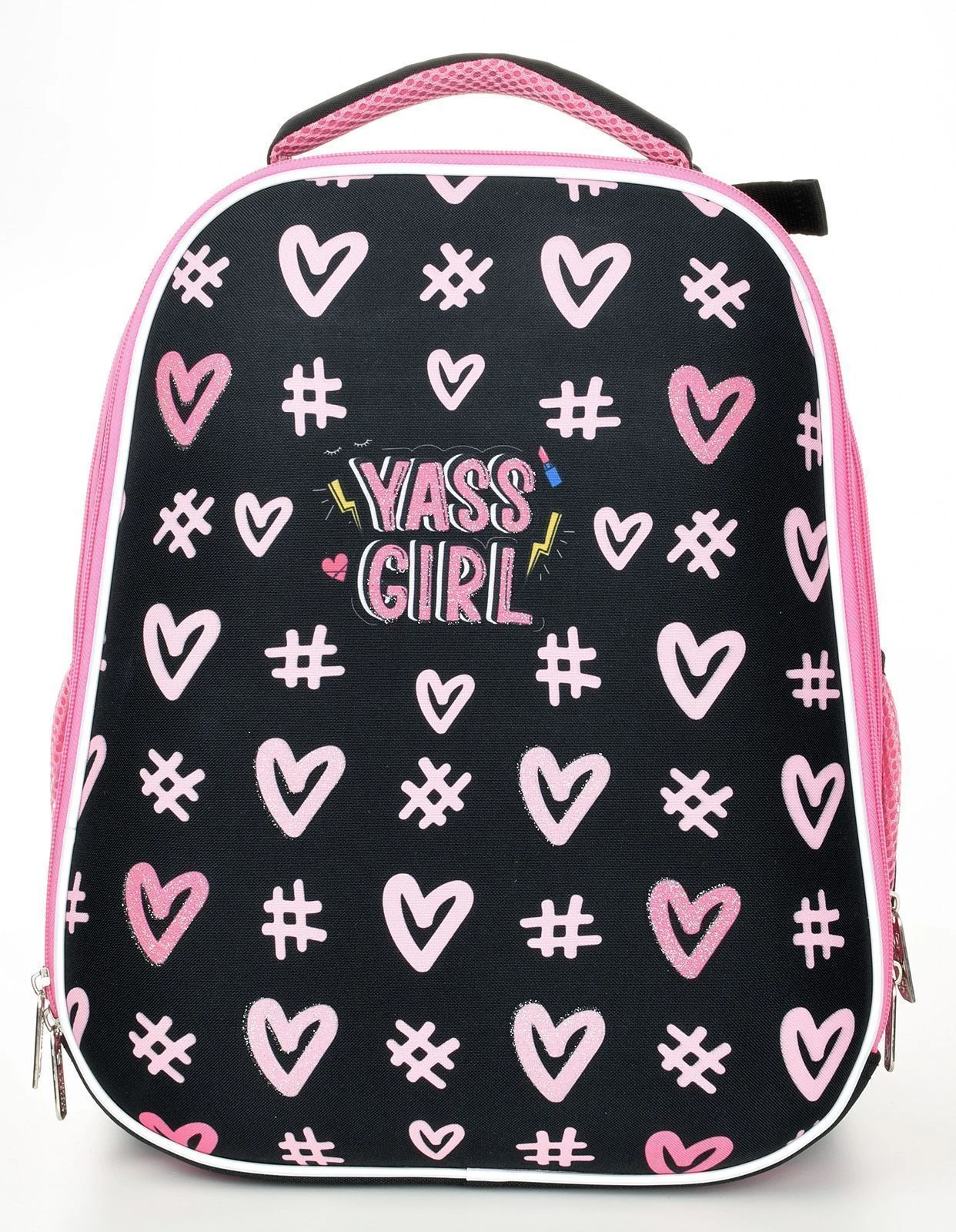 Рюкзак Schoolformat ERGONOMIC + YES GIRL 19,8 л черн. 38х30х18 см жестк. каркас