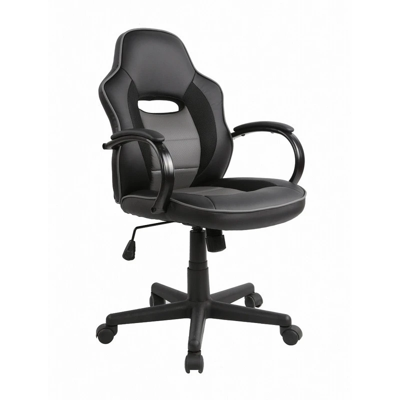 Кресло BN_DP_ EСhair-659 TPU черный, серый кожзам, пластик