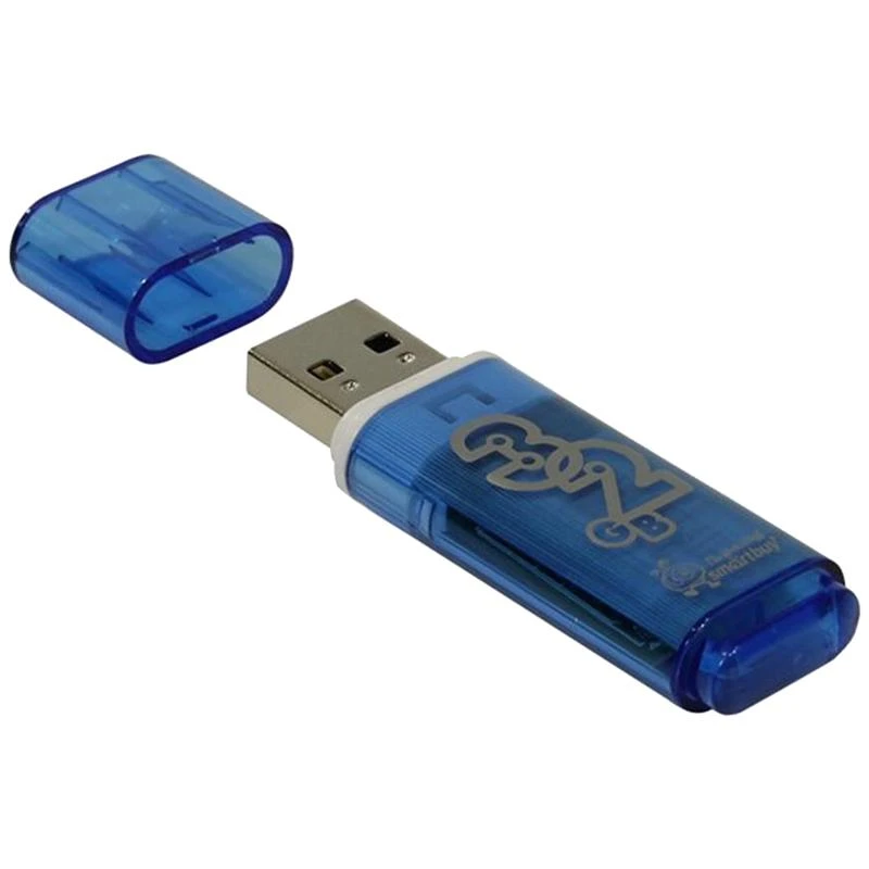 Память Smart Buy USB Flash 32GB Glossy голубой: SB32GBGS-B