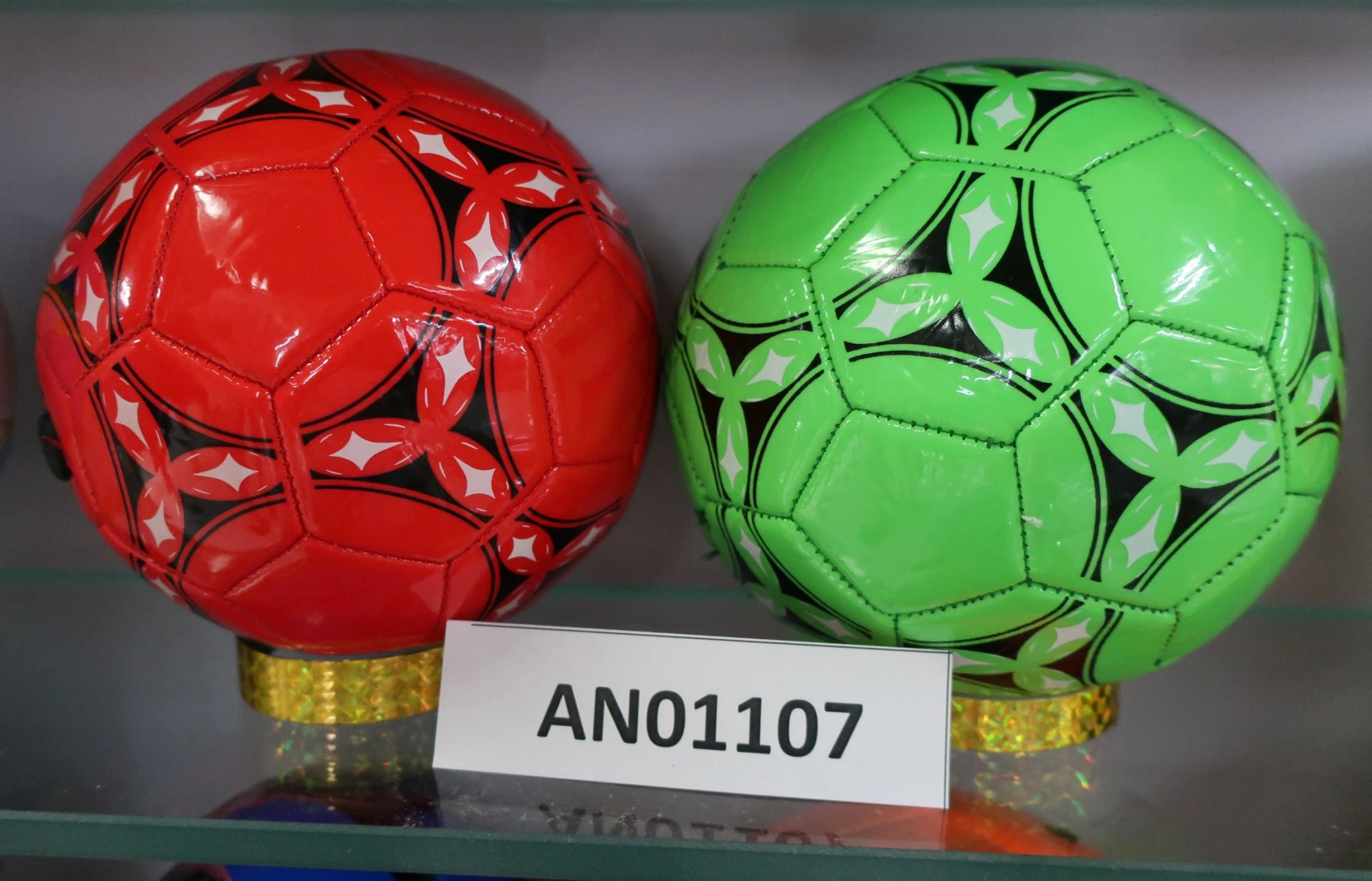 Мяч футбольный ПУ (95гр) (размер 2), 2 цвета Арт. AN01107