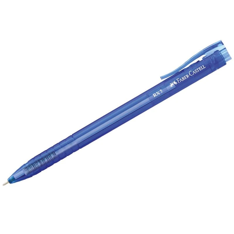 Ручка шариковая автоматическая Faber-Castell "RX7", синяя, 0.7мм