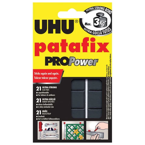 Подушечки клеящие UHU Patafix ProPower, 21 шт., сверхпрочные (до 3 кг),