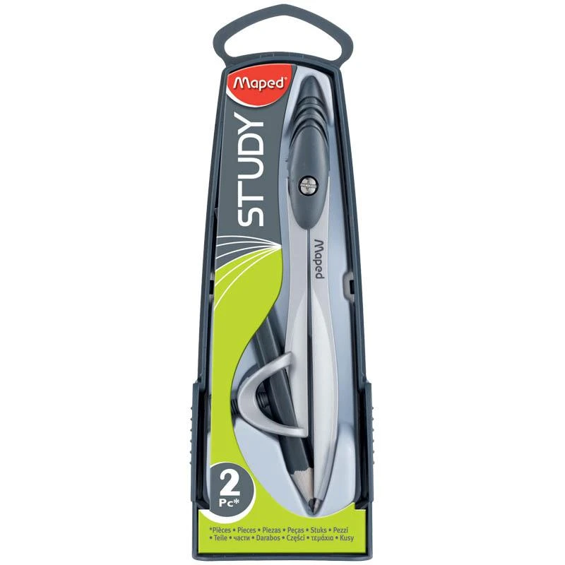 Циркуль "STUDY" металлический, 120мм, с держателем, пластиковый