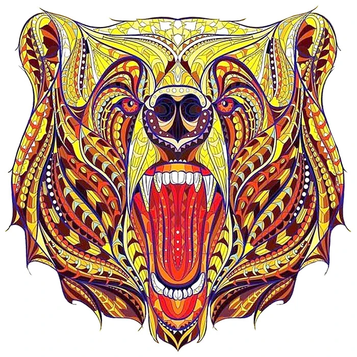 Алмазная живопись "Darvish" 40*50см "Оскал медведя"