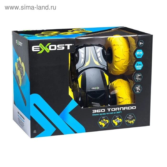 Машинка на радиоуправлении «Торнадо 360», жёлтая