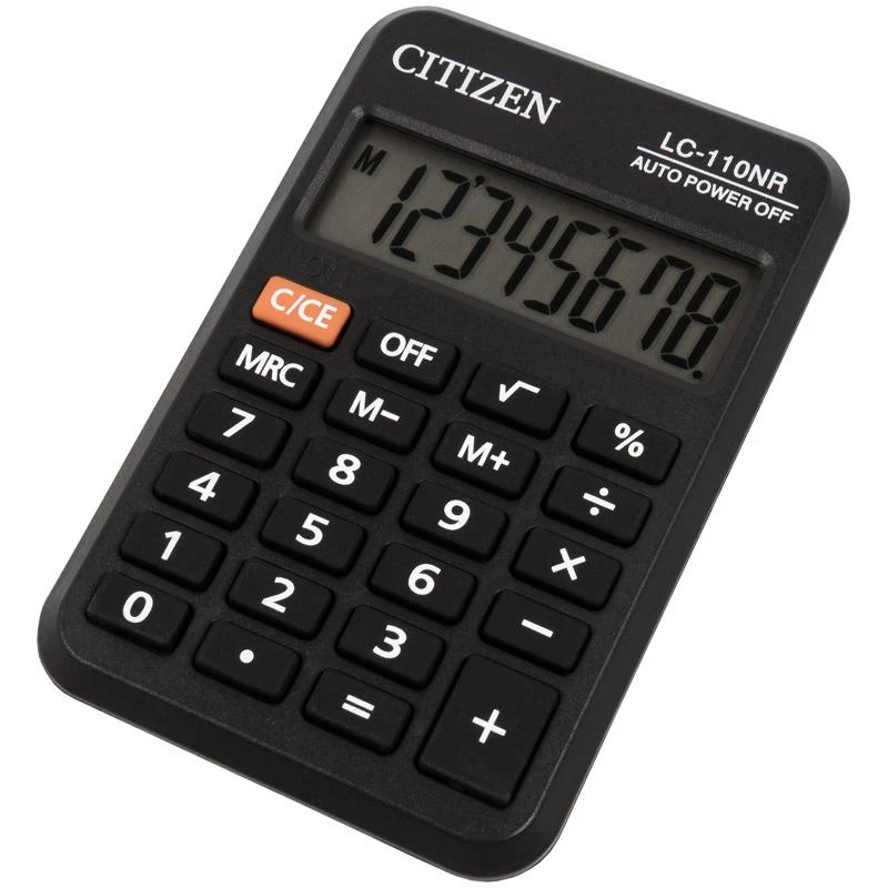 Калькулятор карманный Citizen LC-110NR, 8 разр., питание от батарейки,