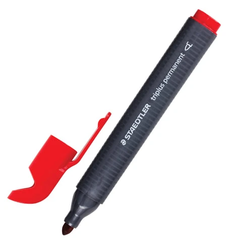 Маркер перманентный STAEDTLER (Германия) "Triplus", КРАСНЫЙ,