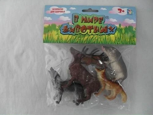 1toy В мире дикие животные россии 5в.12 см, 5шт, Т53848