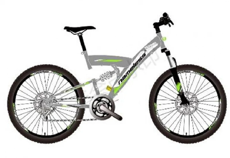 Велосипед 26" NAMELESS V6200D (DISK) серый/зеленый