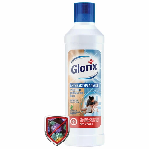 Средство для мытья пола 1 л, GLORIX (Глорикс) "Свежесть Атлантики",