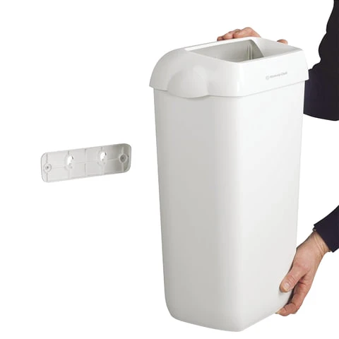 Контейнер для мусора, 43 л, KIMBERLY-CLARK Aquarius, белый, 56,9х42,2х29 см, без