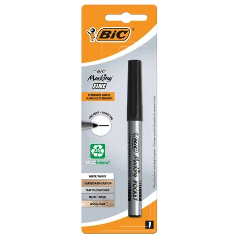 Маркер перманентный BIC "Marking Fine ECOlutions", ЧЕРНЫЙ, 1,1 мм,