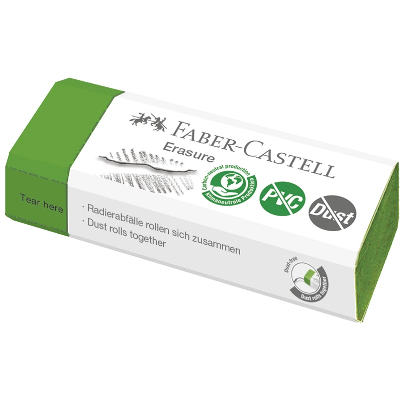 Ластик Faber-Castell "Erasure" PVC-Free & Dust-Free, прямоугольный,