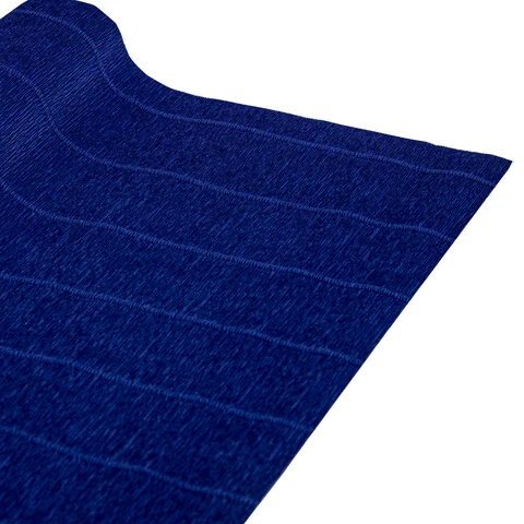 Бумага гофрированная (ИТАЛИЯ) 180 г/м2, темно-синяя (555), 50х250 см, BRAUBERG