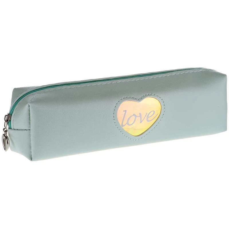 Пенал мягкий 210*70*60 ArtSpace "Love", мятный, искусственная кожа