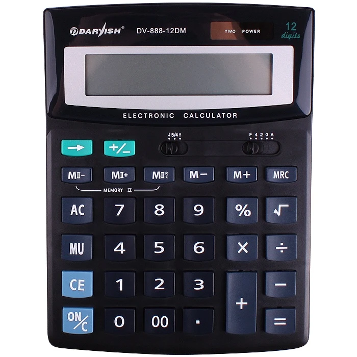 Калькулятор настольный 12 pазр. "Darvish" двойное питание 200*150*33мм