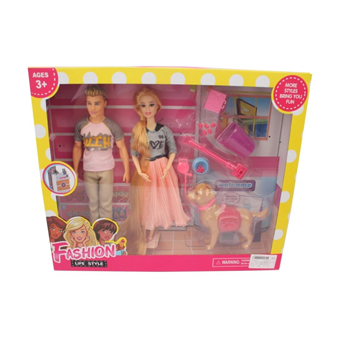 Игровой набор "Счастливая семья", в компл. кукла 30см - 2шт,