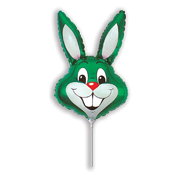 Мини Фигура Кролик зеленый 42 см X 24 см фольгированный шар