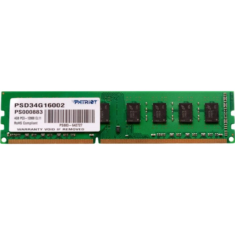 Модуль памяти Patriot DIMM DDR3 4Gb 1600Mhz CL11 PSD34G16002