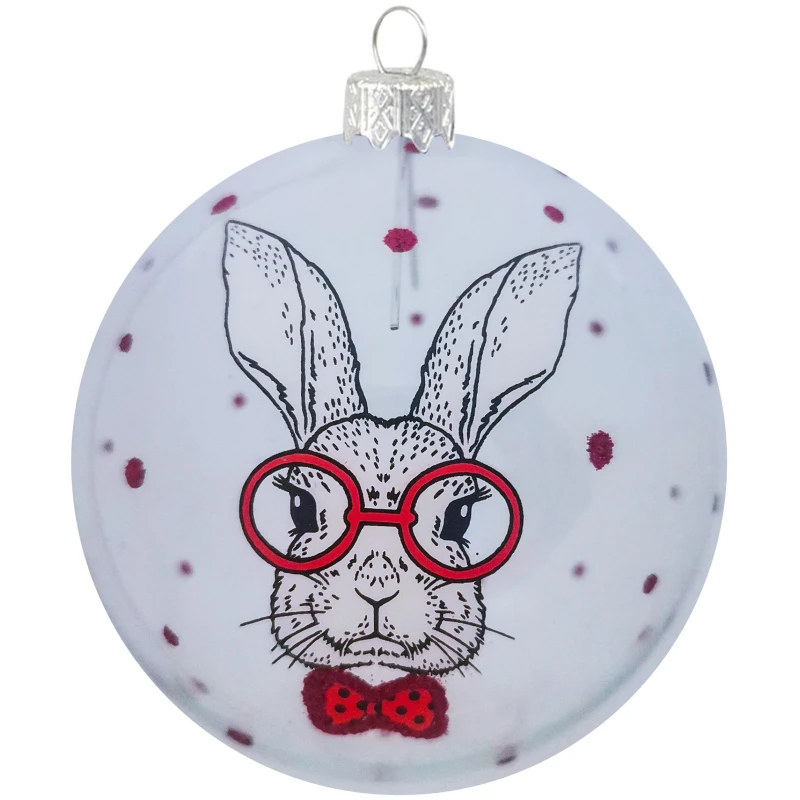 Шар Ученый кролик 1 (Символ года) 65 мм., в подарочной упаковке КУ-65-224009/1