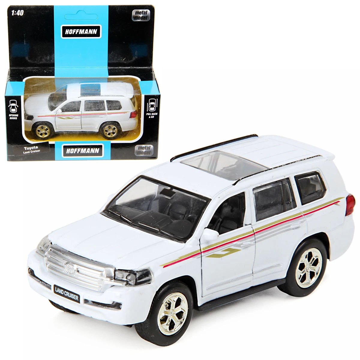 Машина металлическая Toyota Land Cruiser 1:40, дв. откр., инерция Машина металлическая Toyota Land Cruiser 1:40, дв. откр., инерция